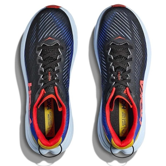 Hoka Rincon 3 Men’s Running Shoes | Color: Black/Dazzling Blue | PREOWNED!!🔥👟 - Picture 3 of 16